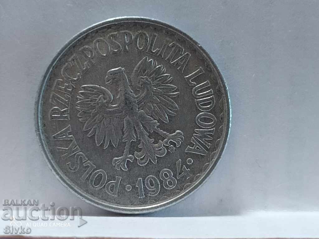 Coin Poland 1 zloty 1984 - 2 with price 0.49 BGN | € 0.25 Coin Poland 1 zloty 1984 - 2 with price 0.49 BGN | € 0.25