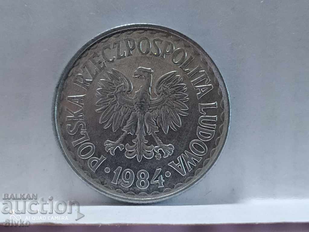 Auction Coin Poland 1 zloty 1984 - 3 Auction Coin Poland 1 zloty 1984 - 3
