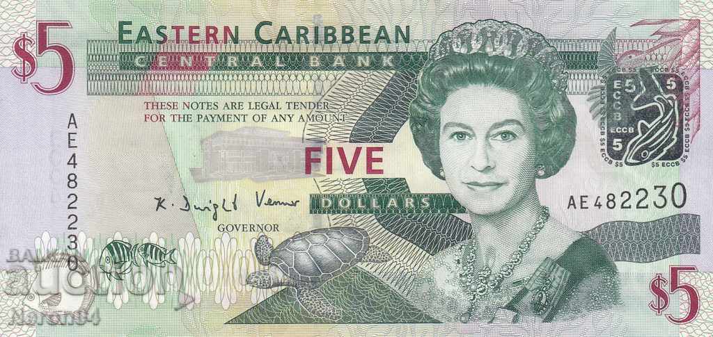 5 dolari 2008, Caraibe de Est