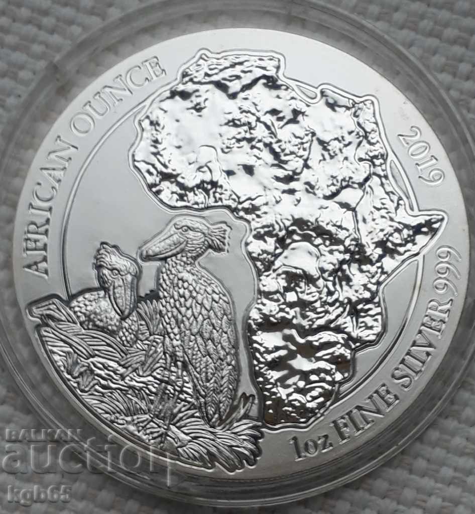 silver ounce Rwanda 2019