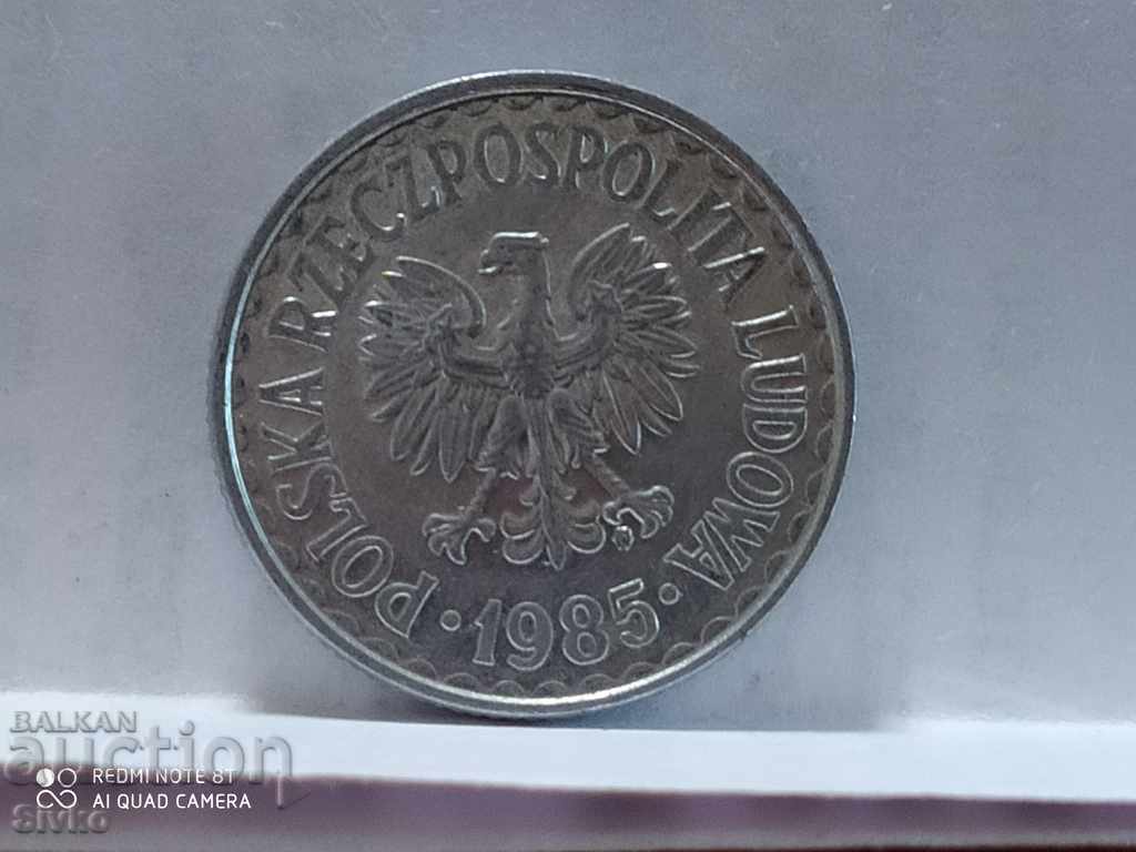 Coin Poland 1 zloty 1985 - 2 with price 0.49 BGN | € 0.25 Coin Poland 1 zloty 1985 - 2 with price 0.49 BGN | € 0.25