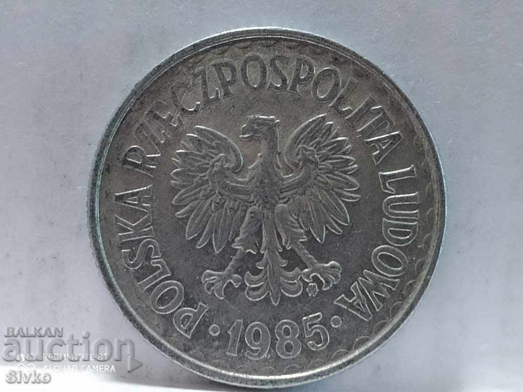 Coin Poland 1 zloty 1985 - 4 with price 0.49 BGN | € 0.25