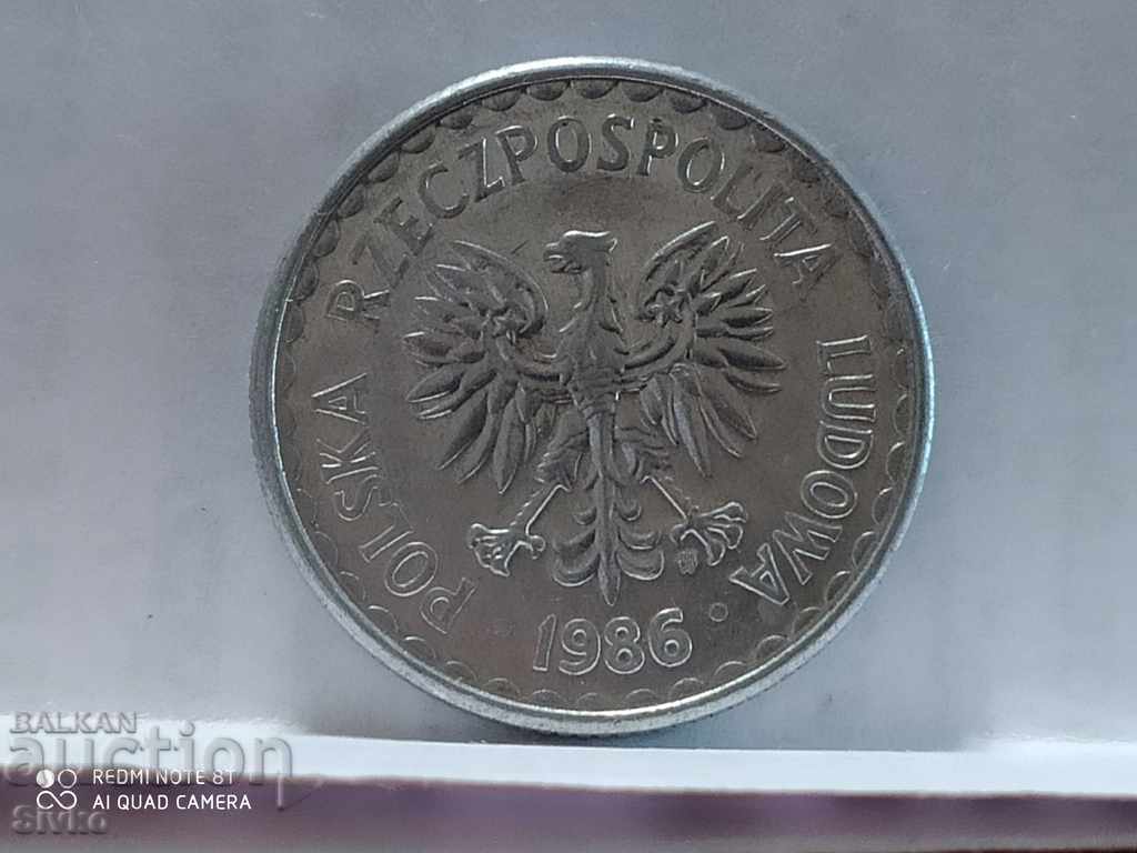 Coin Poland 1 zloty 1986 - 2 with price 0.49 BGN | € 0.25 Coin Poland 1 zloty 1986 - 2 with price 0.49 BGN | € 0.25
