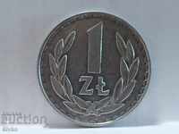 Moneda Polonia 1 zlot 1987