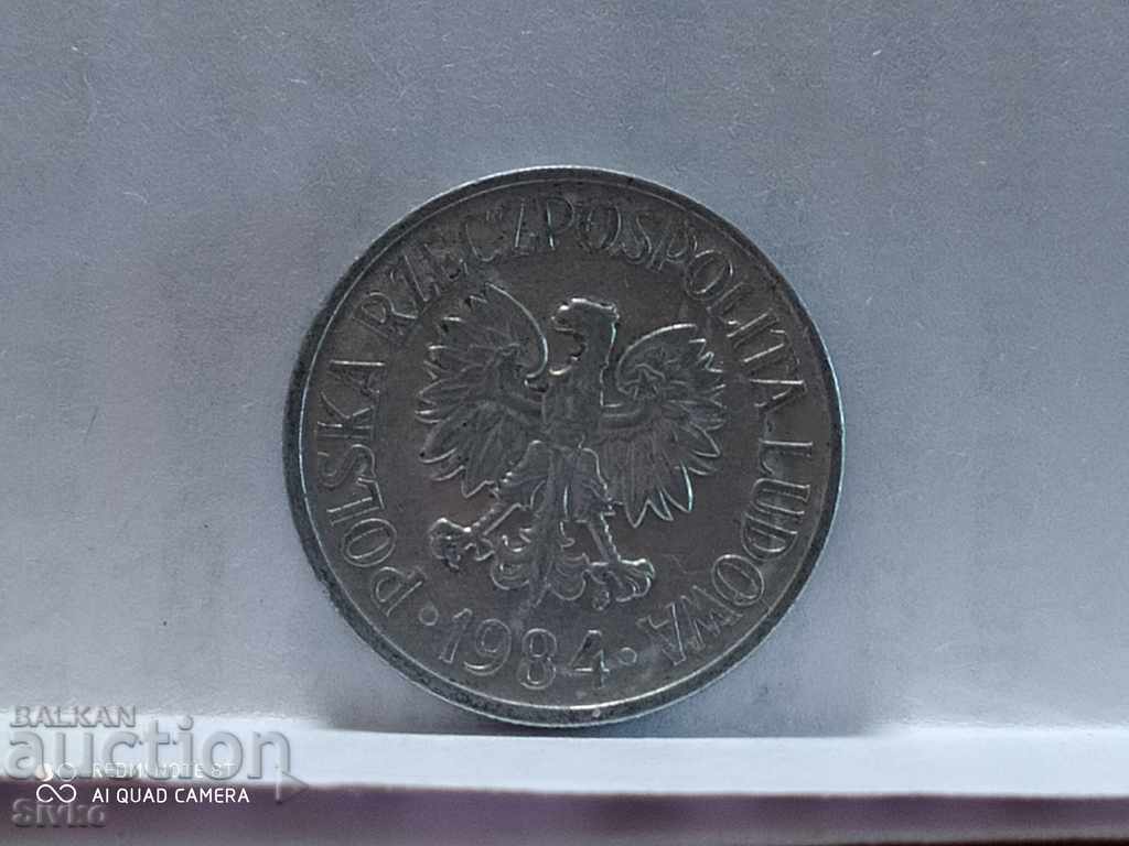 Coin Poland 50 groschen 1984 - 3 with price 0.39 BGN | € 0.20