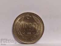 Νόμισμα Τουρκία 1000 λίρες 1993 - 1