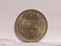 Monedă Turcia 1000 de lire sterline 1993 - 2