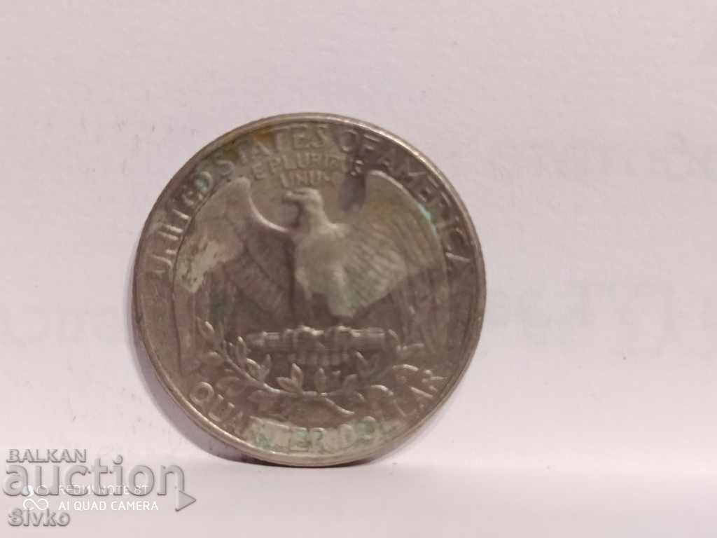 Coin US quarter dollar 1980 with price 1.99 BGN | € 1.02 Coin US quarter dollar 1980 with price 1.99 BGN | € 1.02