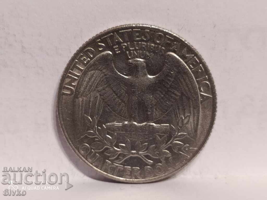 Монета САЩ четвърт долар 1988