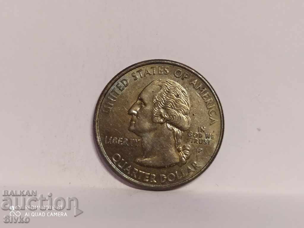 Coin US quarter dollar 2000 anniversary New Hampshire 1788 with price 4.99 BGN | € 2.55