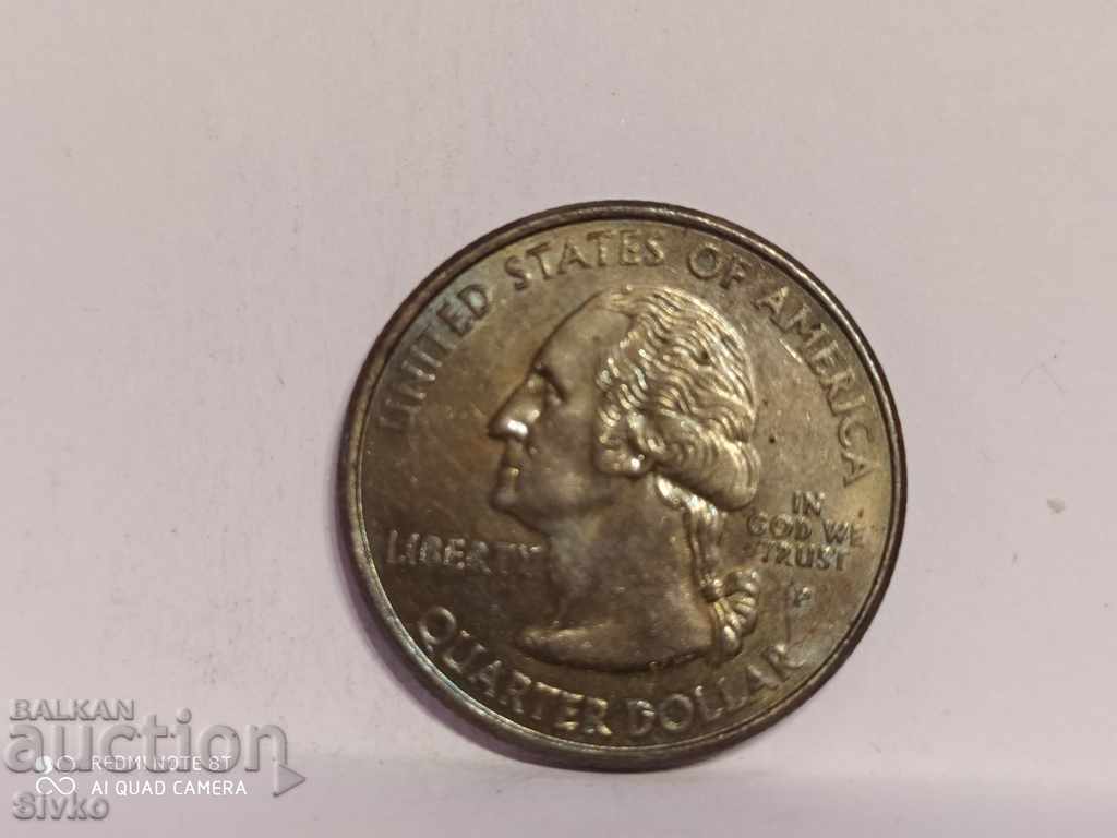 Монета САЩ четвърт долар 2000 юбилейна Нов Хемпшир 1788