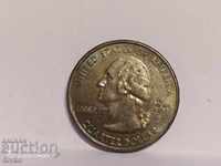 Монета САЩ четвърт долар 2000 юбилейна Нов Хемпшир 1788