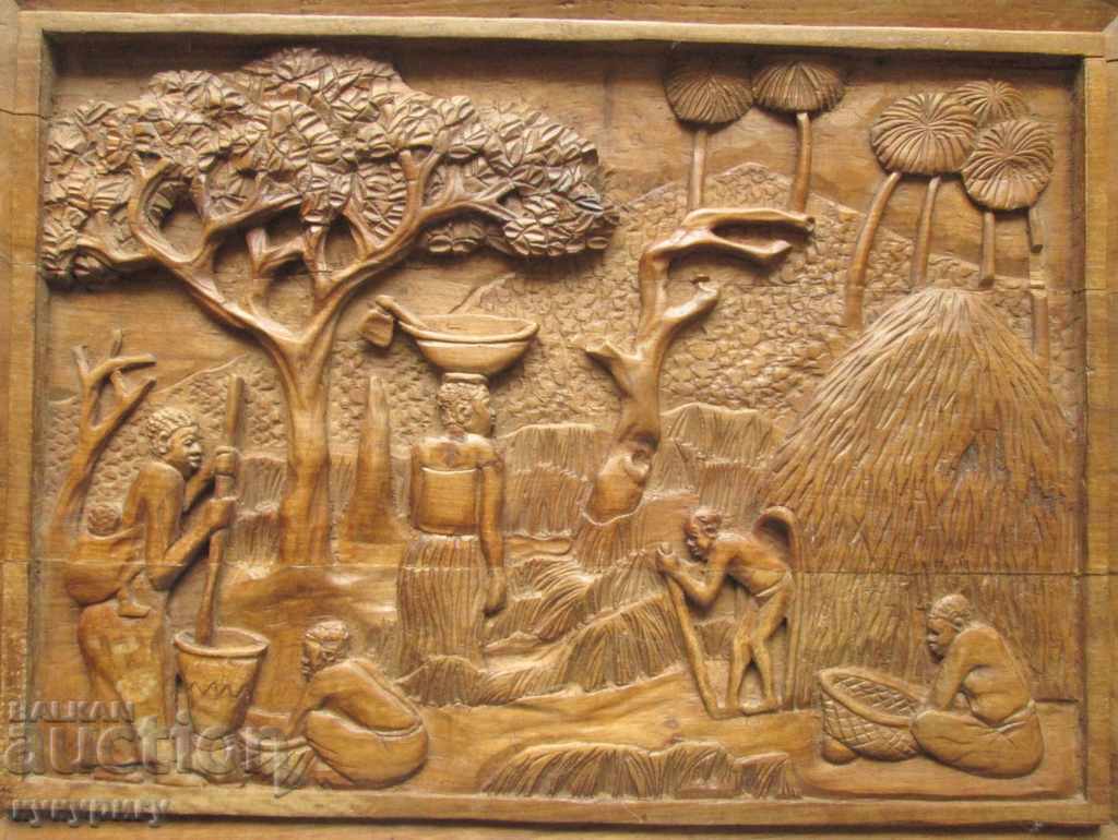 Vechi picturi africane din lemn sculptate în lemn cu preț 200.00 BGN | € 102.26