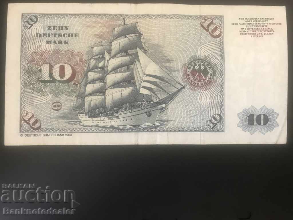 Germany 10 Deutsche Mark 1980 Pick 31d Ref 2633 with price 15.00 BGN | € 7.67 Germany 10 Deutsche Mark 1980 Pick 31d Ref 2633 with price 15.00 BGN | € 7.67