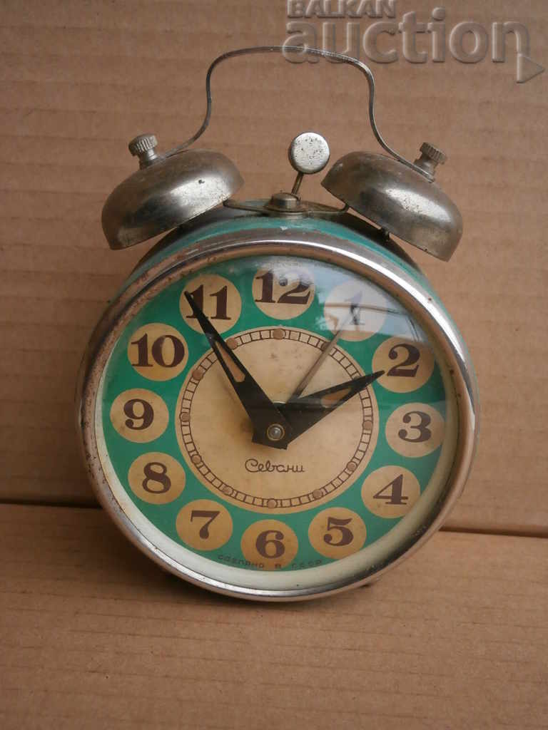 Ceas cu alarmă cu clopote SEVANI retro vintage URSS