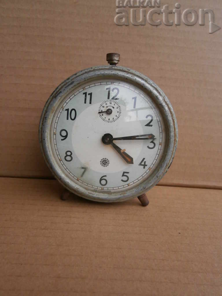 Desk clock, alarm clock Czechoslovakia DO NOT WORK
