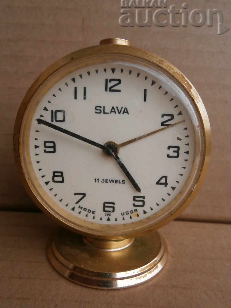 Desktop clock GLORY mini alarm clock USSR retro vintage with price 15.00 BGN | € 7.67