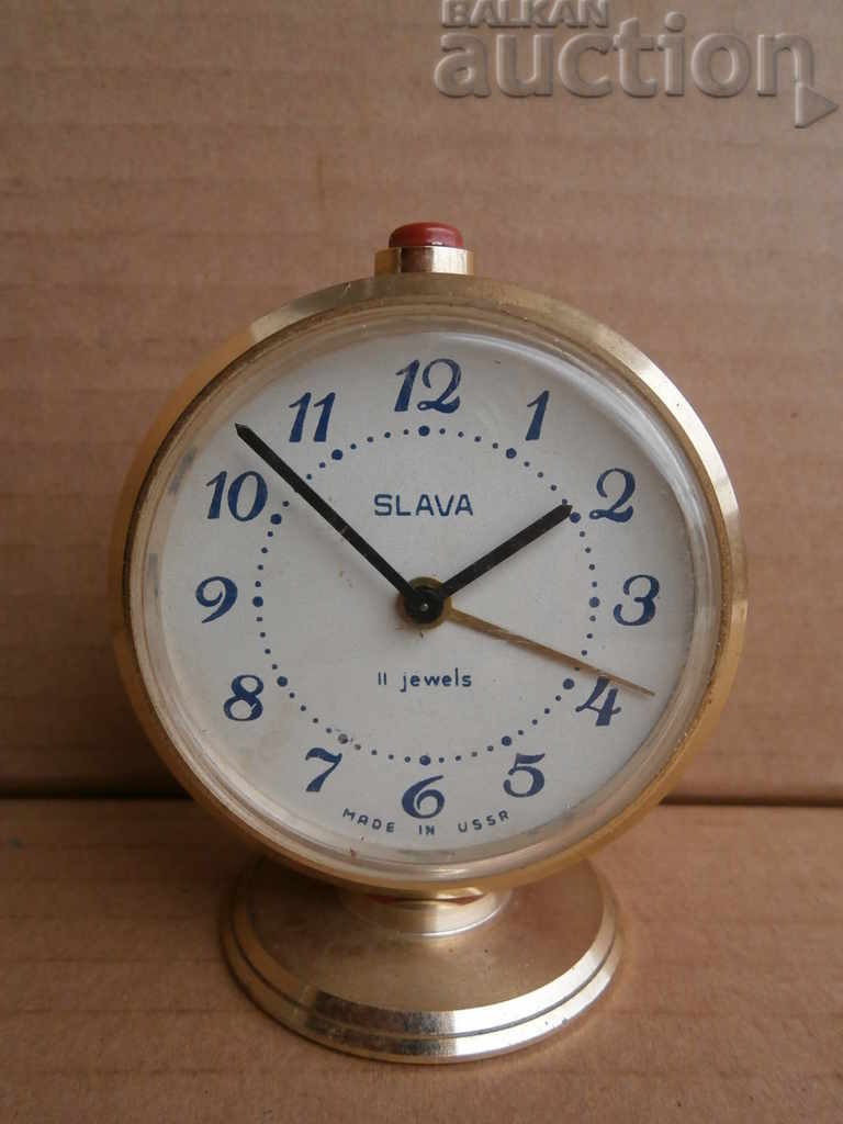 Desktop clock GLORY mini alarm clock USSR retro vintage with price 15.00 BGN | € 7.67 Desktop clock GLORY mini alarm clock USSR retro vintage with price 15.00 BGN | € 7.67