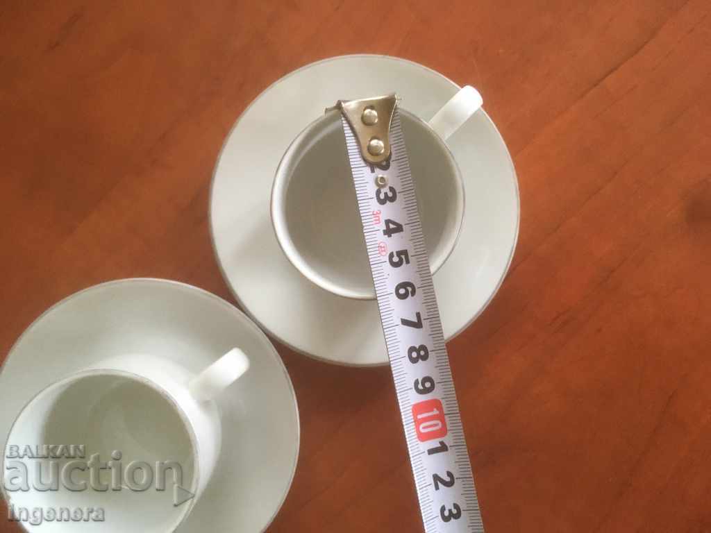 Auction PORCELAIN CUP BOWL PLATE BULGARIA FOR TWO Auction PORCELAIN CUP BOWL PLATE BULGARIA FOR TWO