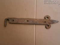 old wrought iron hinge for oak door