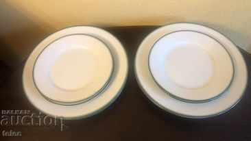 Set of eight porcelain plates marked for 90 years with price 40.00 BGN | € 20.45