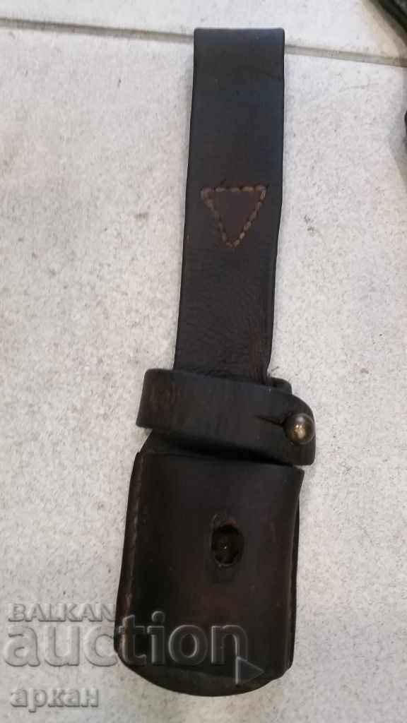 leather scabbard for bayonet knife Serbian Mauser VTZ leather scabbard for bayonet knife Serbian Mauser VTZ