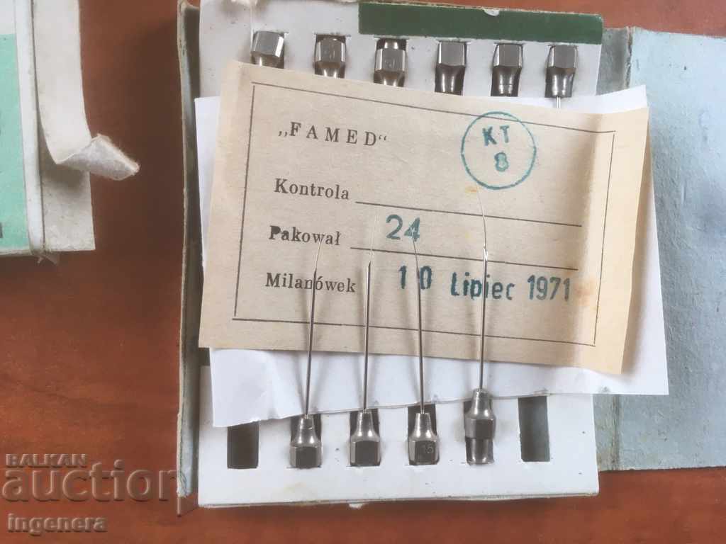 NEEDLE SYRINGE STERILITY AMPOULES FOR COLLECTION BOX - 6 NEEDLE SYRINGE STERILITY AMPOULES FOR COLLECTION BOX - 6