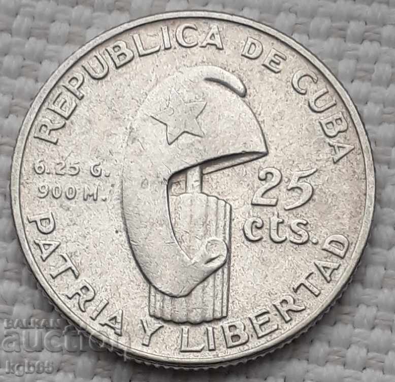 25 центавос 1953 г. Куба за колекция!!!!!