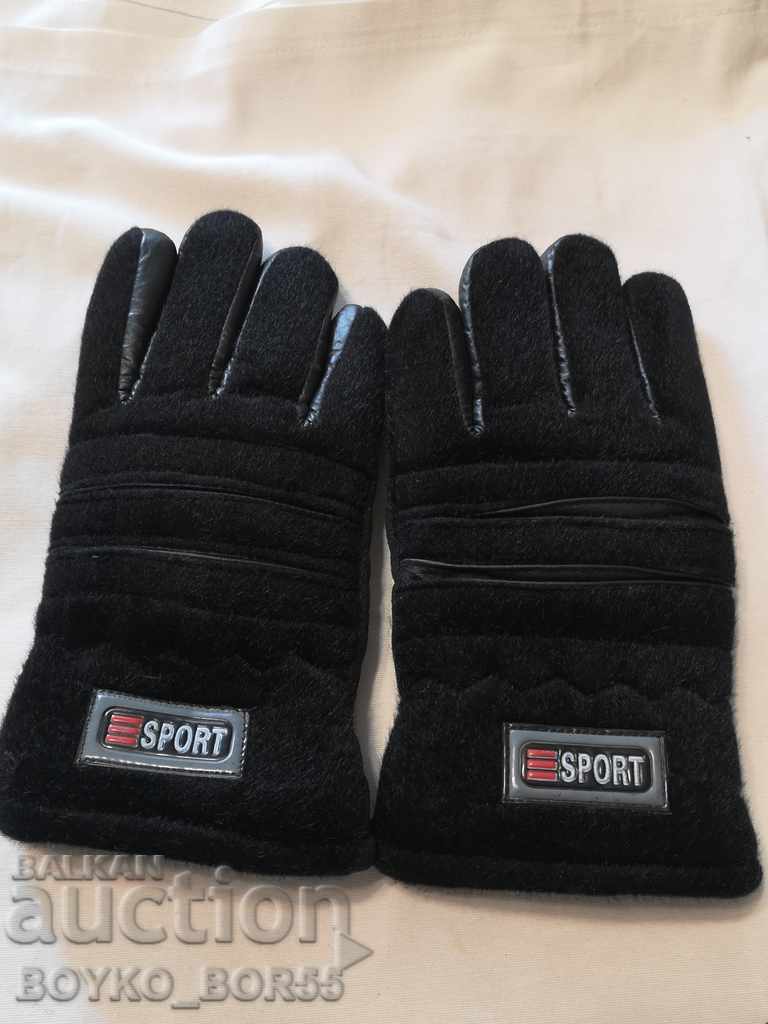 Топли Мъжки Нови Спортни Ръкавици с Варена Подплата