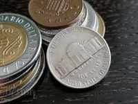 Монета - САЩ - 5 цента | 1990г.