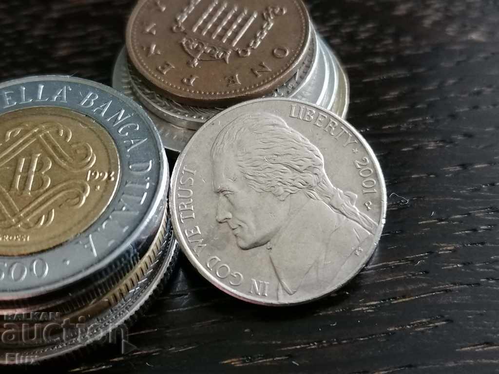 Coin - US - 5 cents 2001 with price 1.55 BGN | € 0.79 Coin - US - 5 cents 2001 with price 1.55 BGN | € 0.79