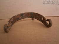 antique wrought collar with thorns for shepherd dog