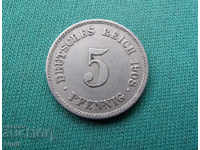 Germany Reich 5 Pfennig 1908 E Rare