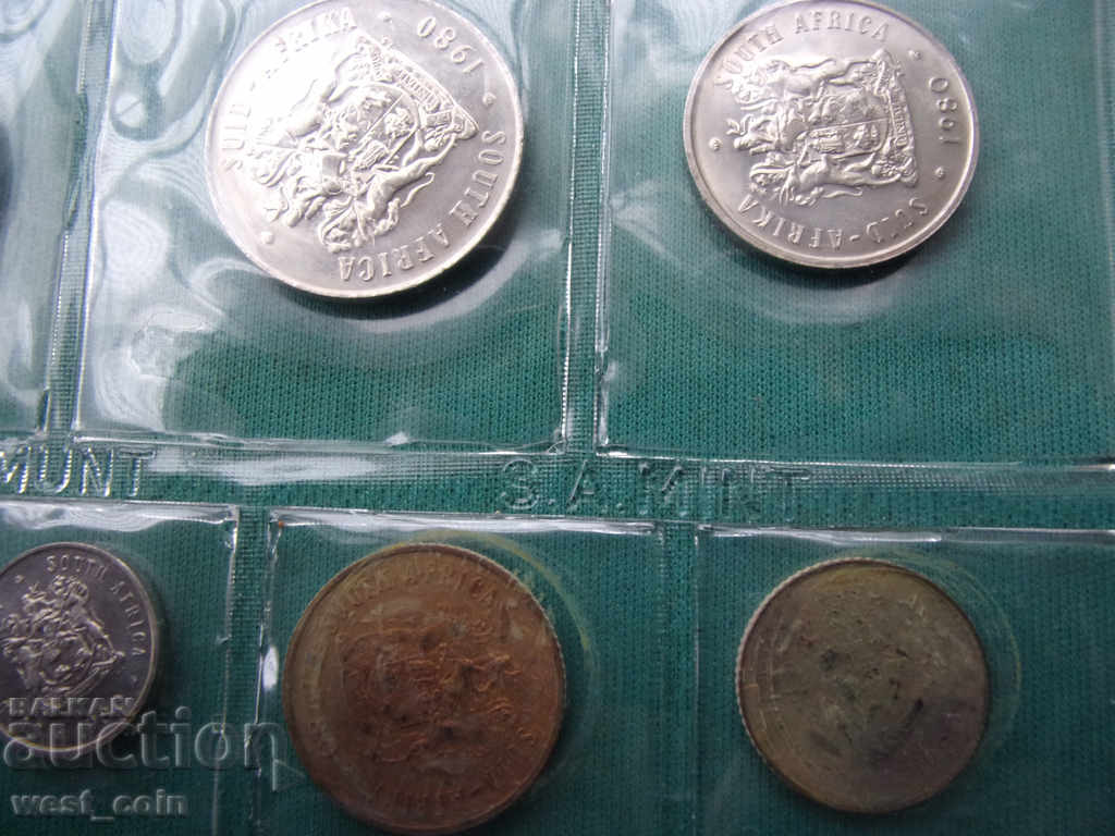 ЮАР  Минт Сет Монети 1980  UNC - 6
