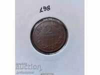 Bulgaria 2 cenți 1912 monedă de colecție!