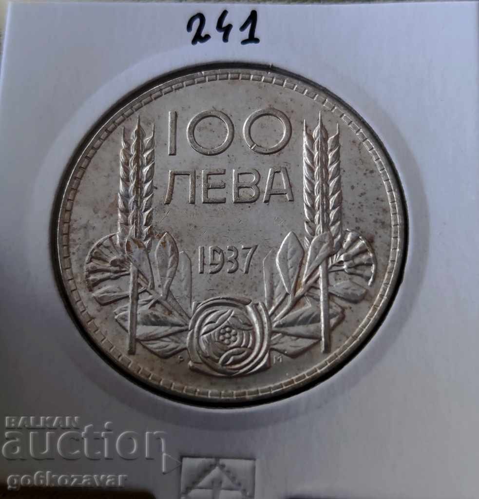 Bulgaria 100 BGN 1937 Monedă de argint pentru colecție!