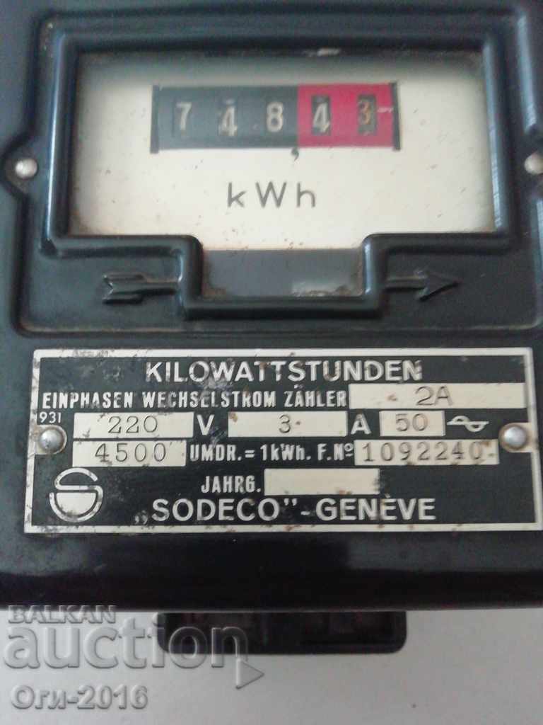Аукцион Колекционерски стар ЕЛЕКТРОМЕР,, SODRCO - GENEVE