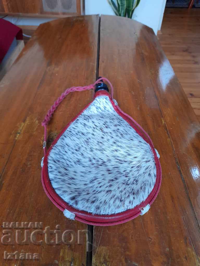 Old leather water bag