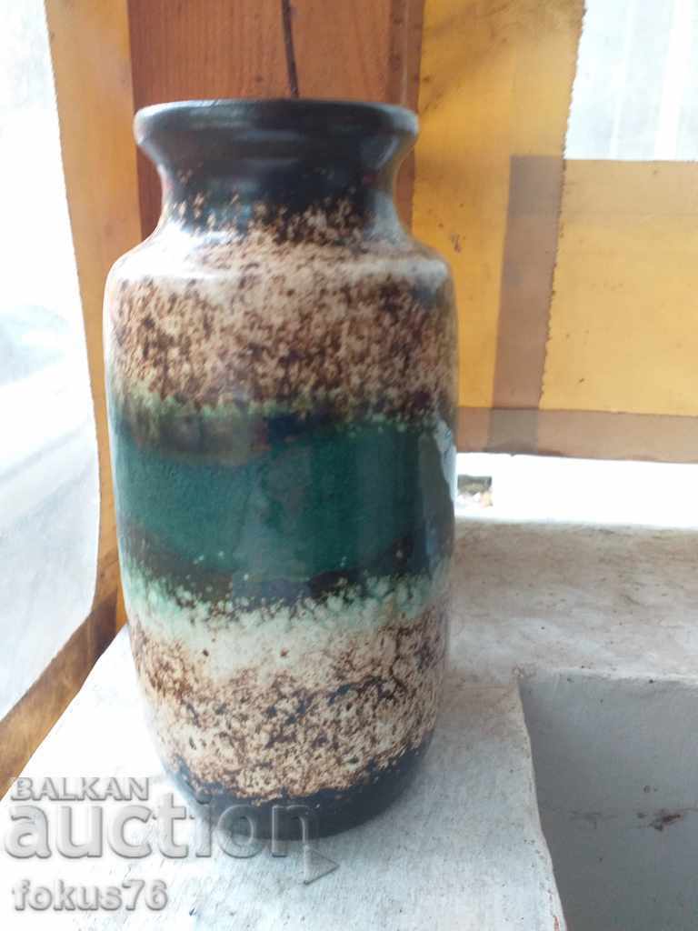 Vase German ceramics lava with price 130.00 BGN | € 66.47 Vase German ceramics lava with price 130.00 BGN | € 66.47