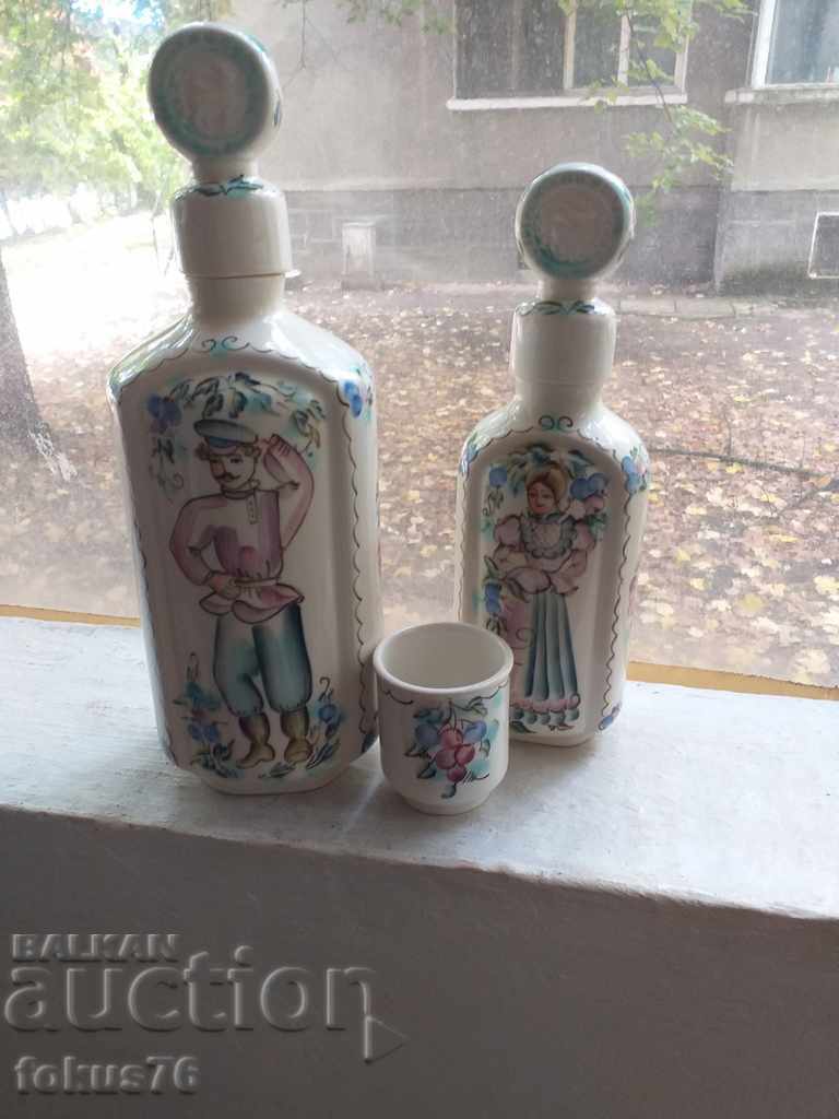 Russian porcelain two bottles and a cup with Cossack motifs - 7 Russian porcelain two bottles and a cup with Cossack motifs - 7