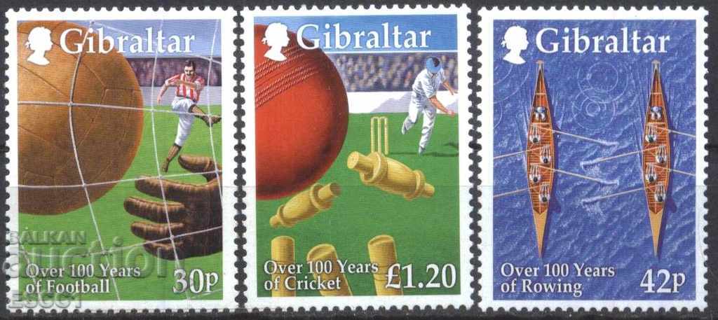 Чисти марки Спорт 100 години Футбол Крикет 1999 от Гибралтар