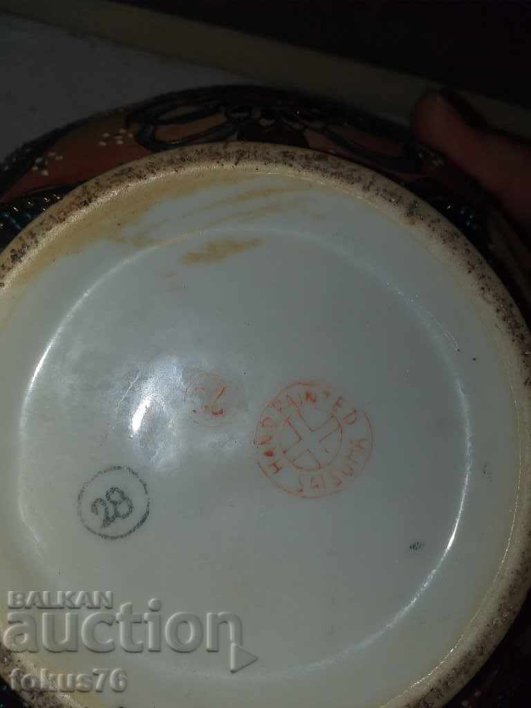 Old porcelain satsuma plate - satsuma bowl - 5