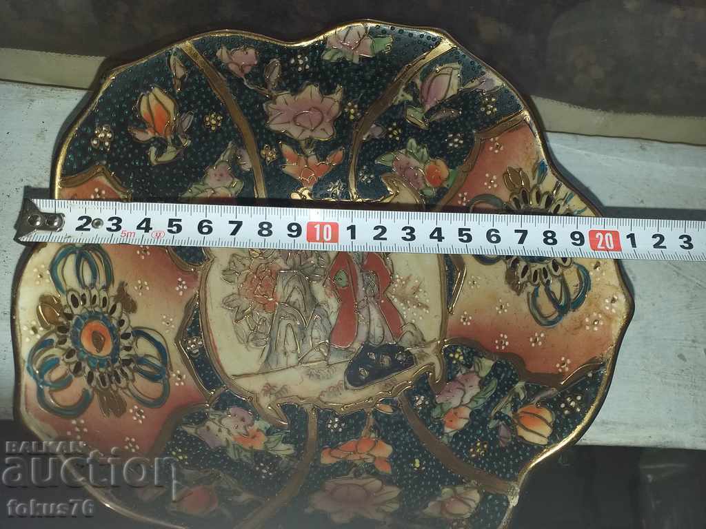 Old porcelain satsuma plate - satsuma bowl - 6