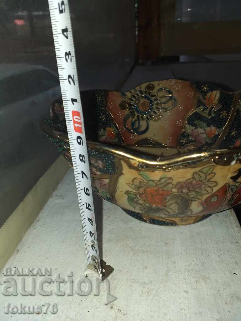 Old porcelain satsuma plate - satsuma bowl - 7