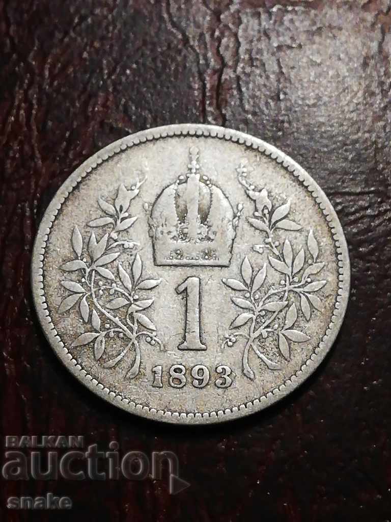 Austria-Hungary 1 crown 1893