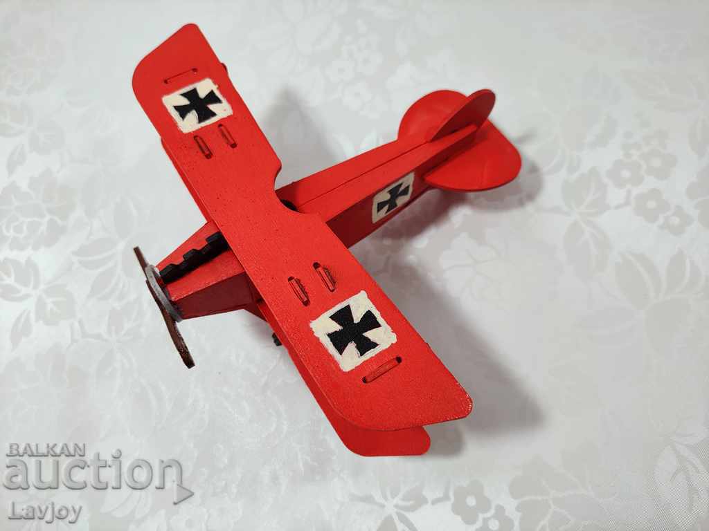 Jucărie din lemn Avion din Primul Război Mondial