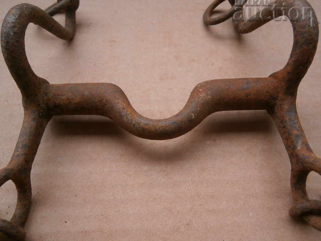 Auction Hand-forged horse bridle wrought iron from antiquity Auction Hand-forged horse bridle wrought iron from antiquity