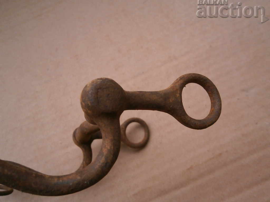 Hand-forged horse bridle wrought iron from antiquity - 6
