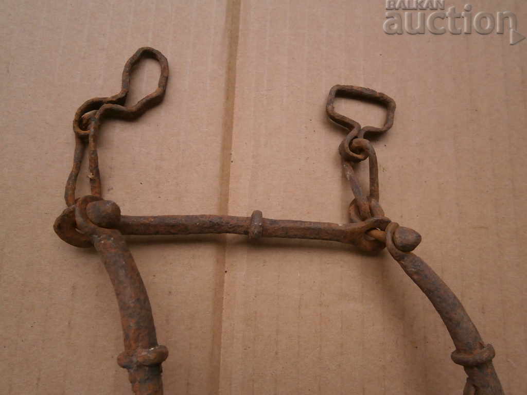 Auction  Hand-forged horse bridle wrought iron from antiquity