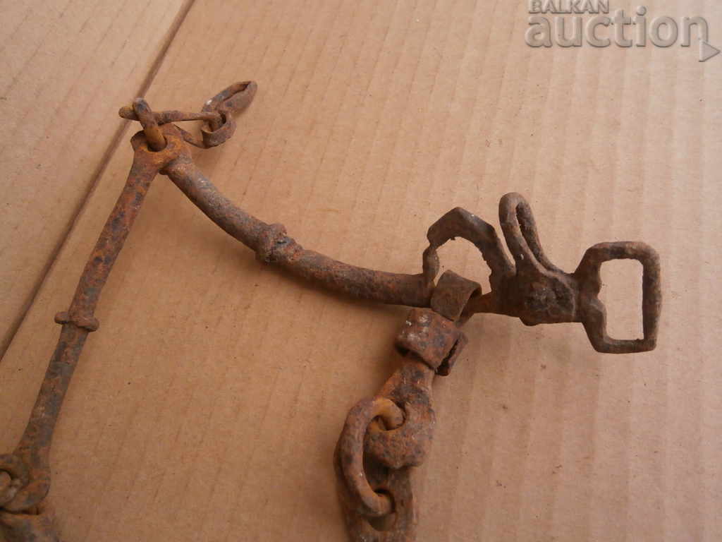 Hand-forged horse bridle wrought iron from antiquity - 6